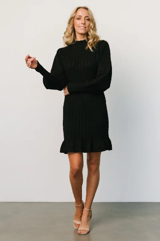 Rhonda Sweater Dress | Black