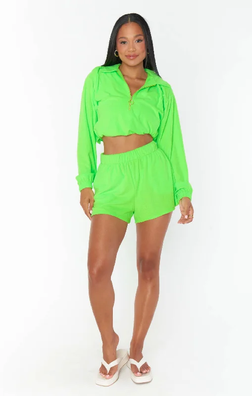 Spano Pullover ~ Neon Green Terry