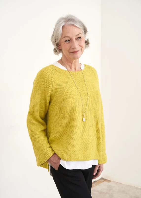 SUZETTE SWING SWEATER - LIME