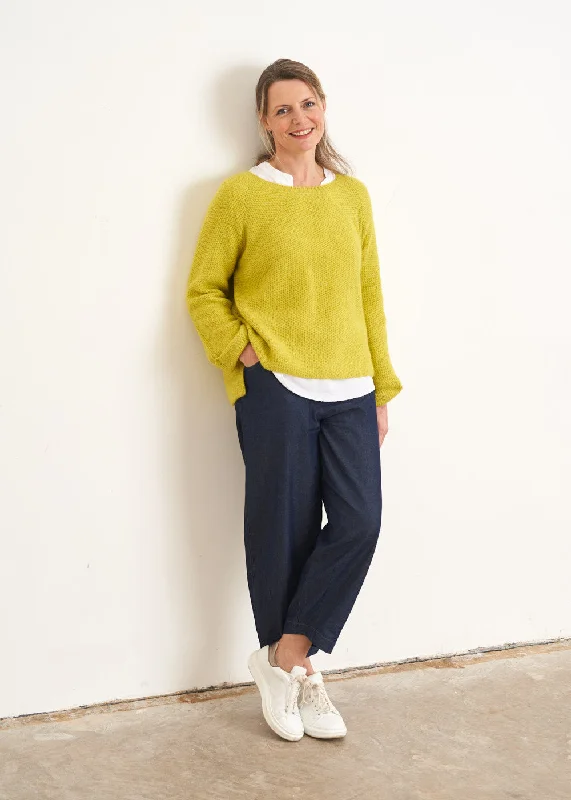 SUZETTE SWING SWEATER - LIME