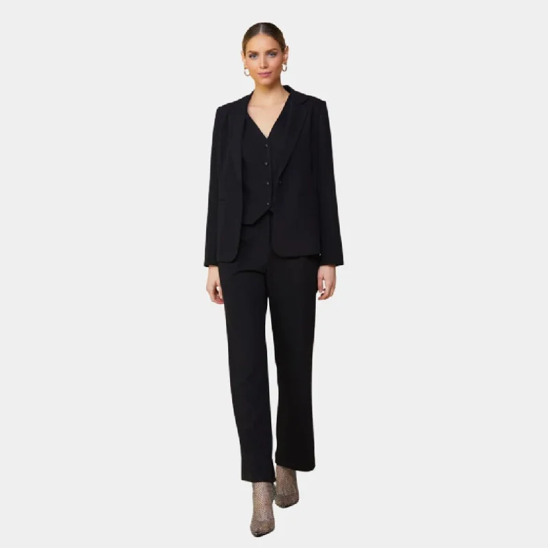 Tailored Single Button Blazer (Black)