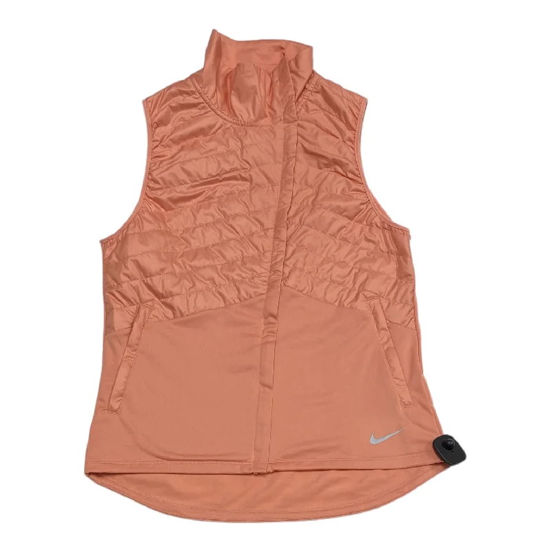 Vest Puffer & Quilted By Nike In Coral, Size: M