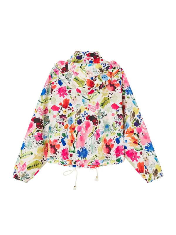 Watercolor Florals Windbreaker