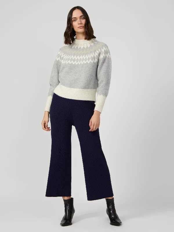 Winter Pattern Knit Crew Neck Jumper