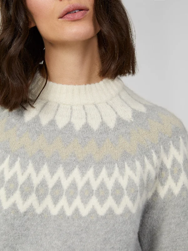 Winter Pattern Knit Crew Neck Jumper