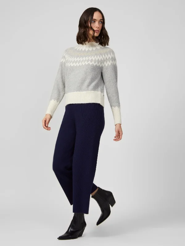 Winter Pattern Knit Crew Neck Jumper