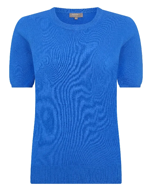 Women's Milly Classic Cashmere T-Shirt Sonic Blue