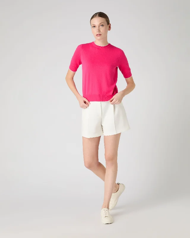 Women's Cotton Cashmere T-Shirt Crush Pink