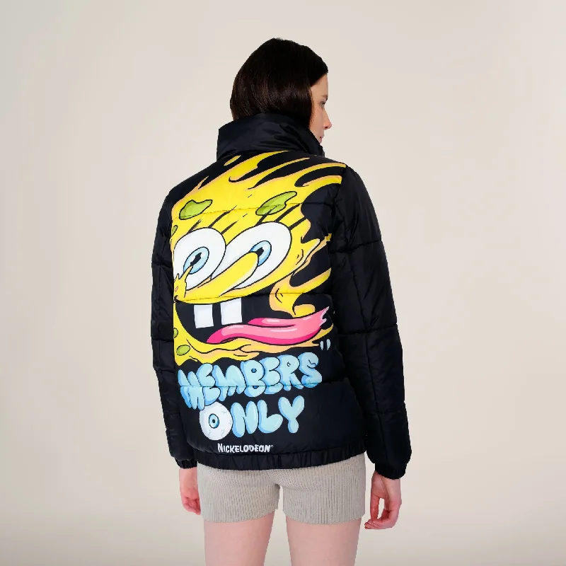 Women's Spongebob Reversible Cire Puffer Jacket